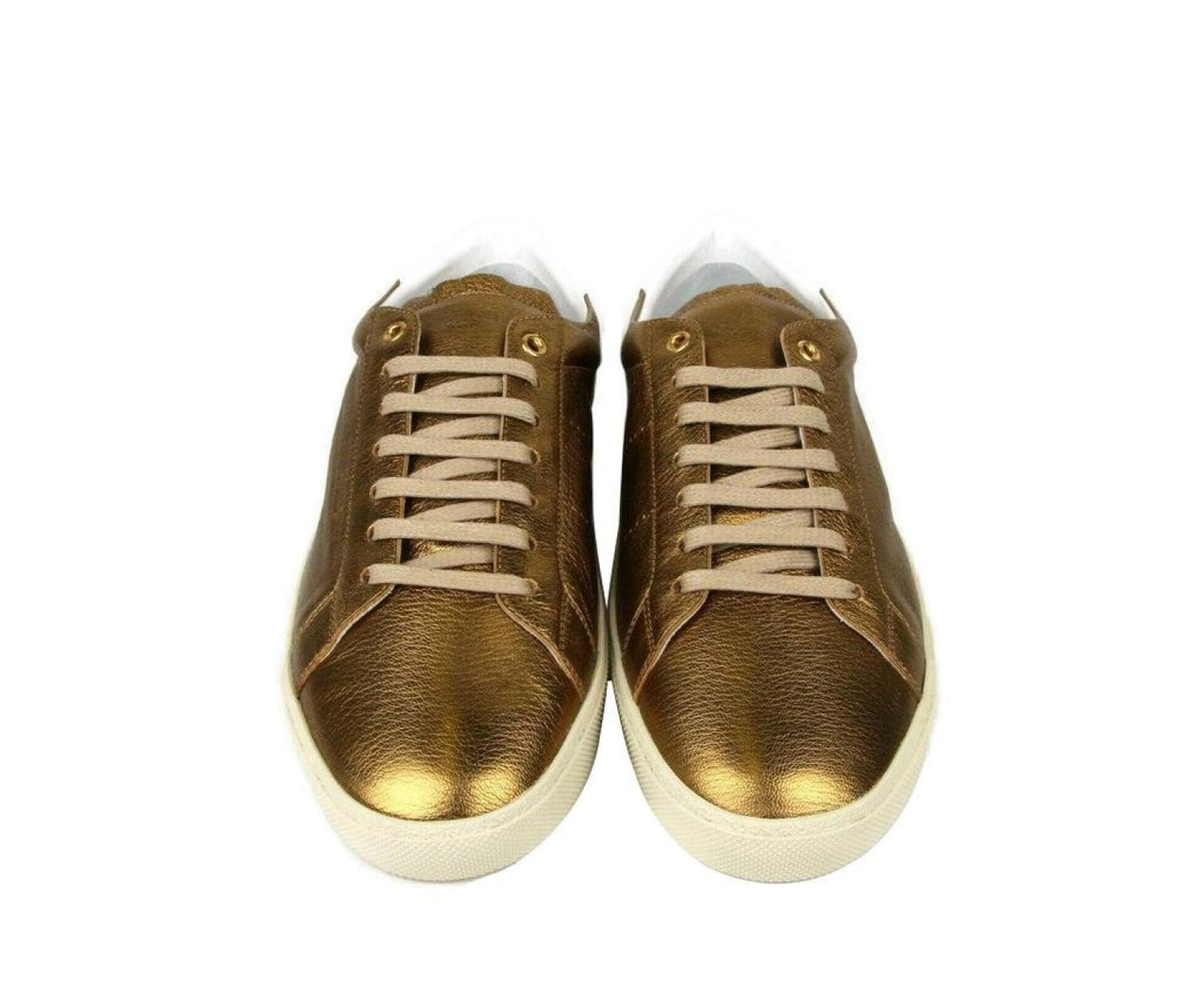 Saint Laurent Men's  Metallic Leather SL06 Sneakers