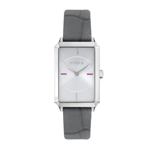 Furla Women's Diana Silver Dial Calfskin Leather Watch