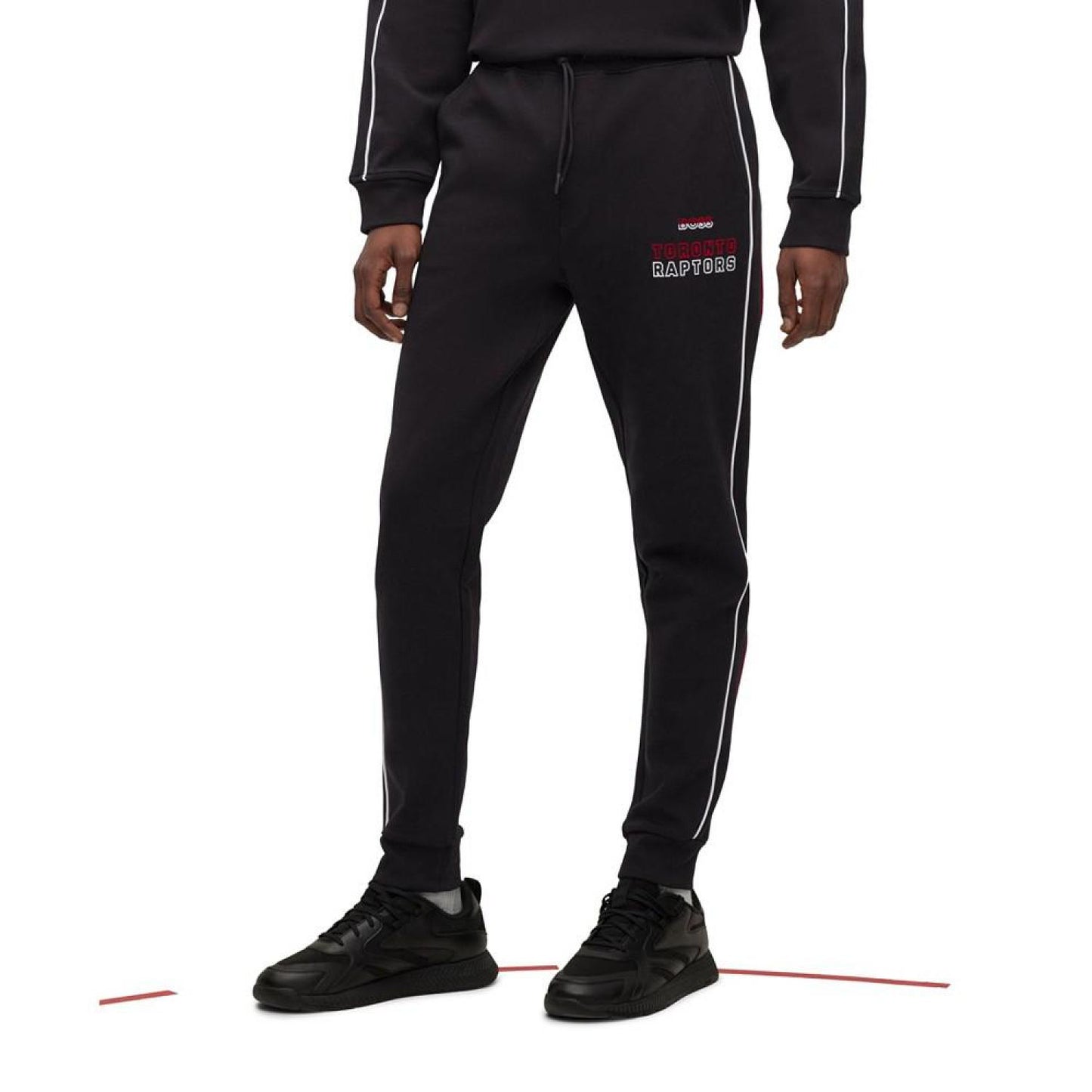 Men's Boss NBA Flock-Print Logo Tracksuit Bottoms