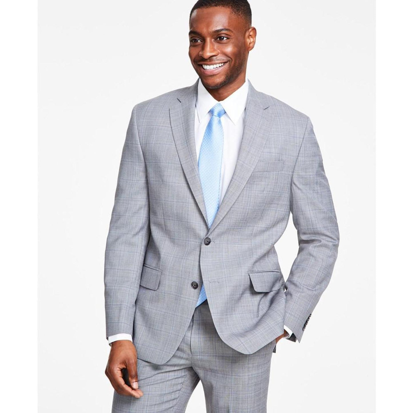 Men's Classic-Fit Stretch Wool-Blend Suit Jacket