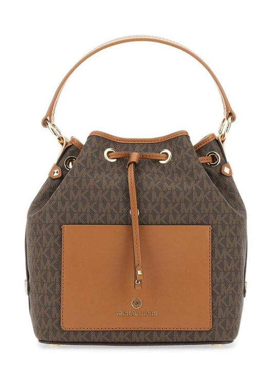 Michael Michael Kors Monogram Drawstring Bucket Bag