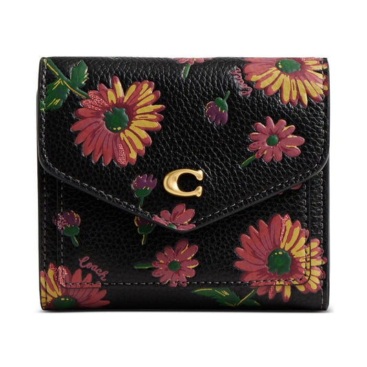 Floral Printed Leather Wyn Small Wallet