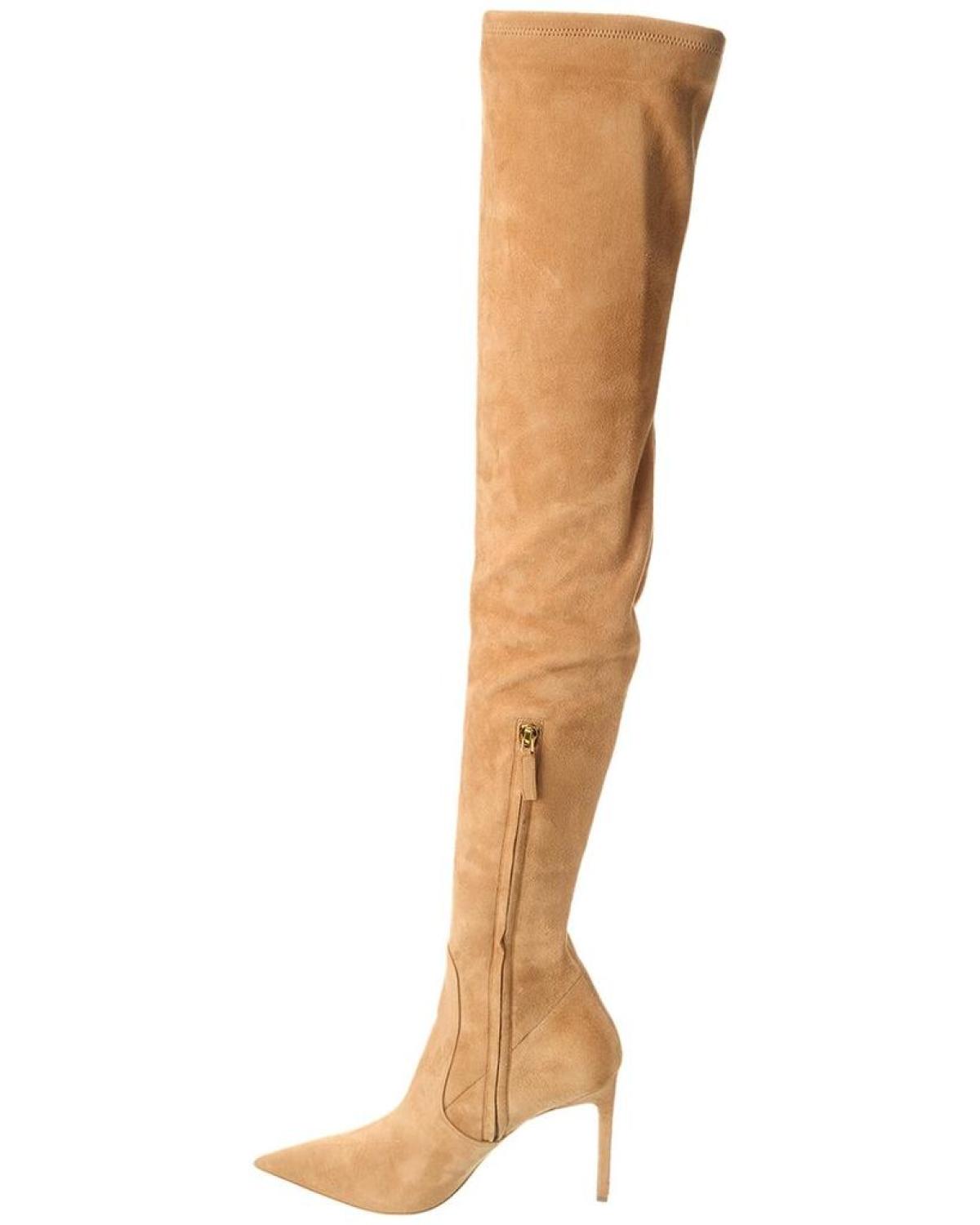 Michael Kors Collection Elle Runway Suede Thigh-High Boot