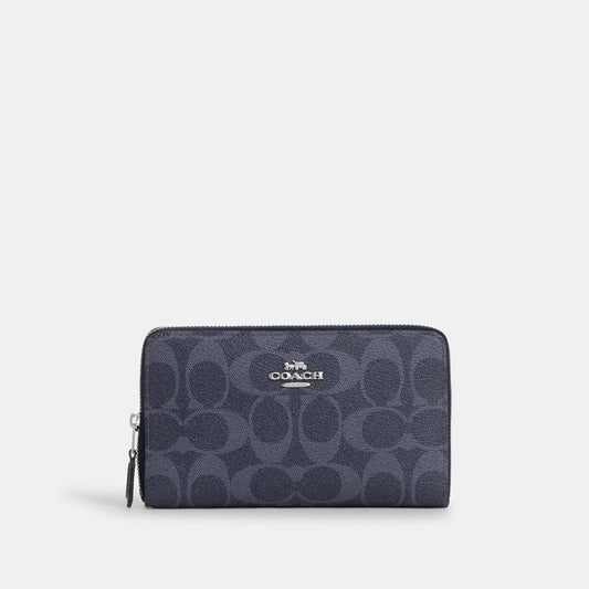 Coach Outlet Medium Id Zip Wallet In Signature Canvas