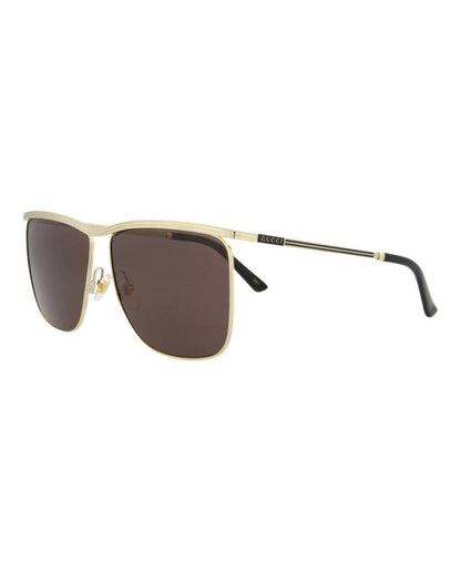 Square-Metal Frame Sunglasses