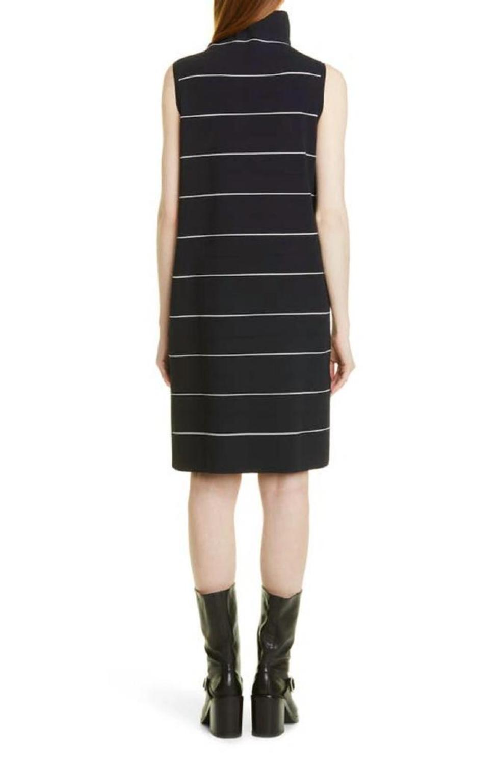 Serio Knit Stripe Dress In Navy/white