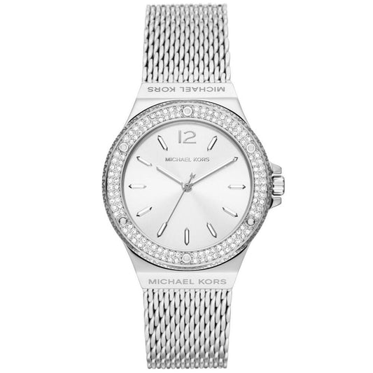 Women's Lennox Three-Hand Silver-Tone Stainless Steel Bracelet Mesh Watch, 37mm