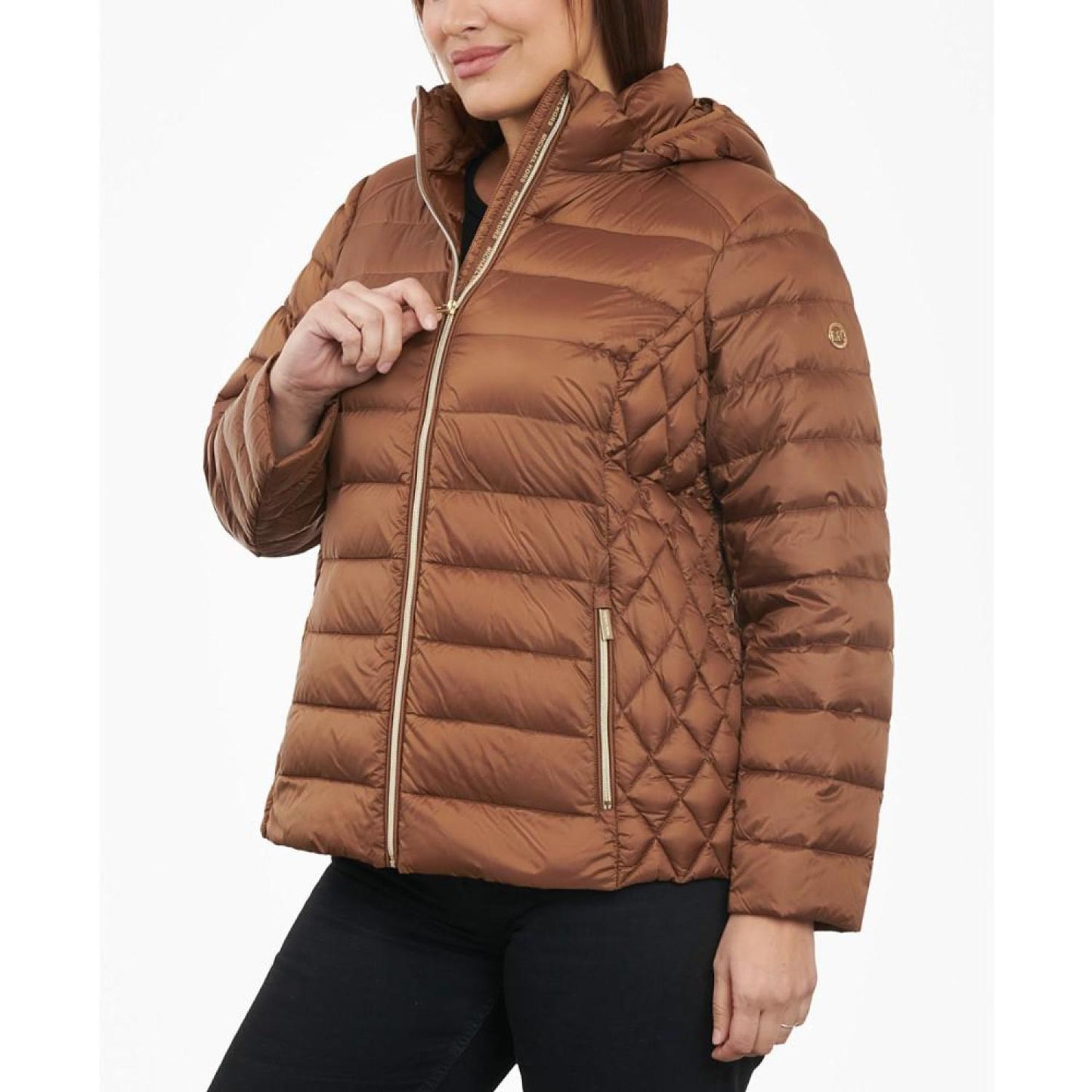 Women's Plus Size Hooded Packable Down Puffer Coat