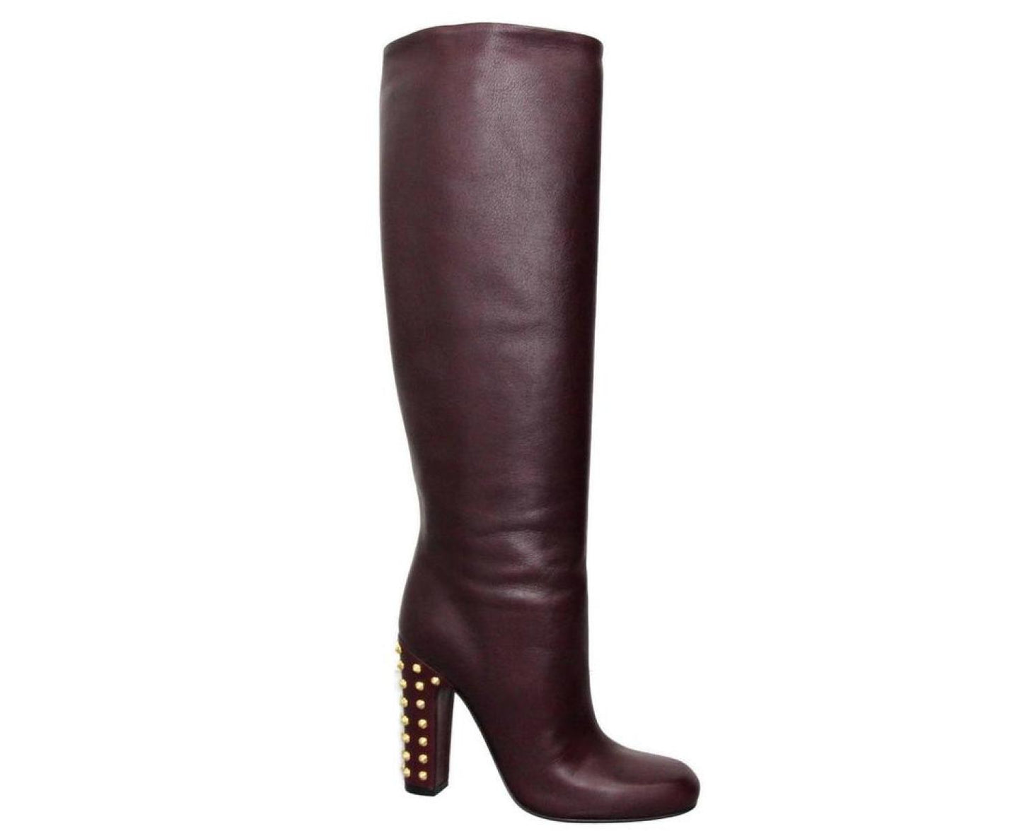 Gucci Women's Leather Knee High Studded Jacquelyne Tall Boots