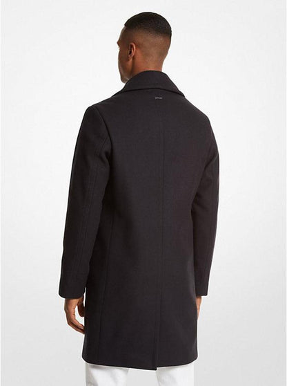 Wool Blend Double-Breasted Coat