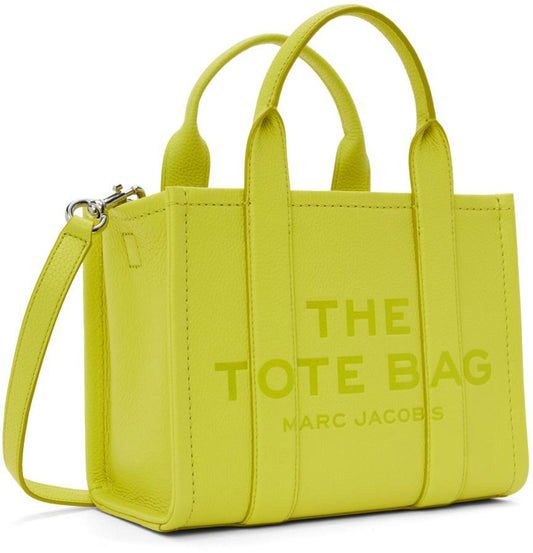 Yellow 'The Leather Small Tote Bag' Tote