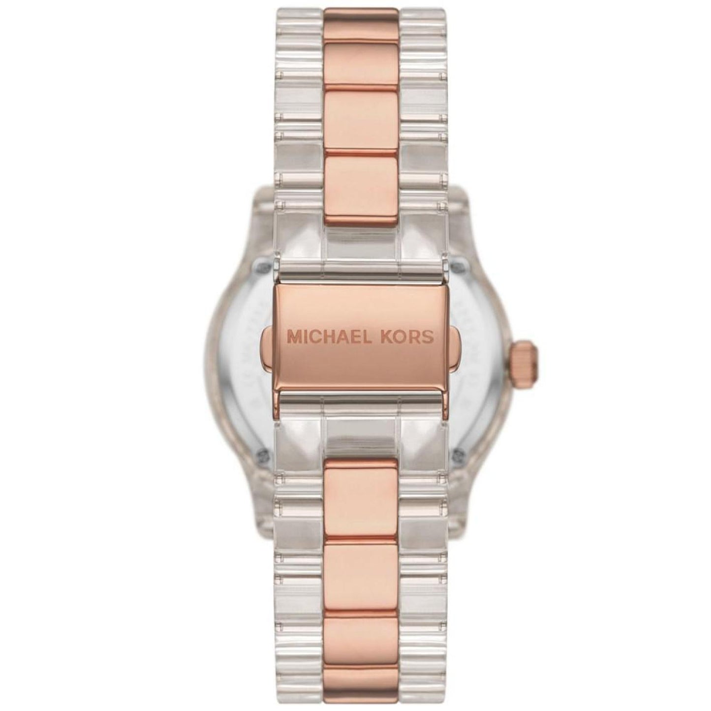 Women's Runway Quartz Three-Hand Clear Castor Oil and Rose Gold-Tone Stainless Steel Watch 38mm