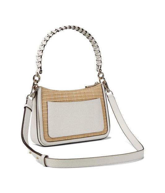 Hudson Woven Straw Medium Convertible Crossbody