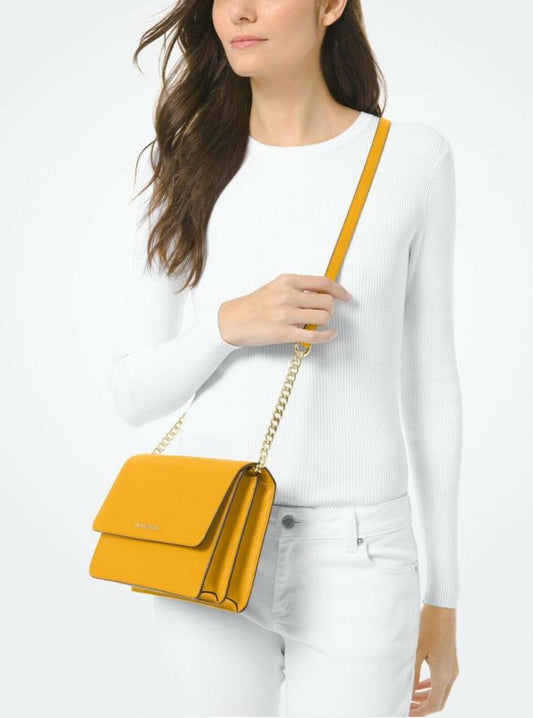 Michael Kors Daniela Gusset Crossbody Leather Bag