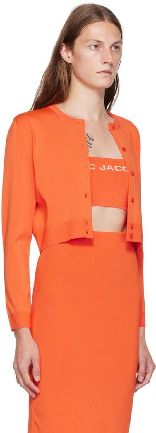 Orange 'The Cropped Cardigan' Cardigan