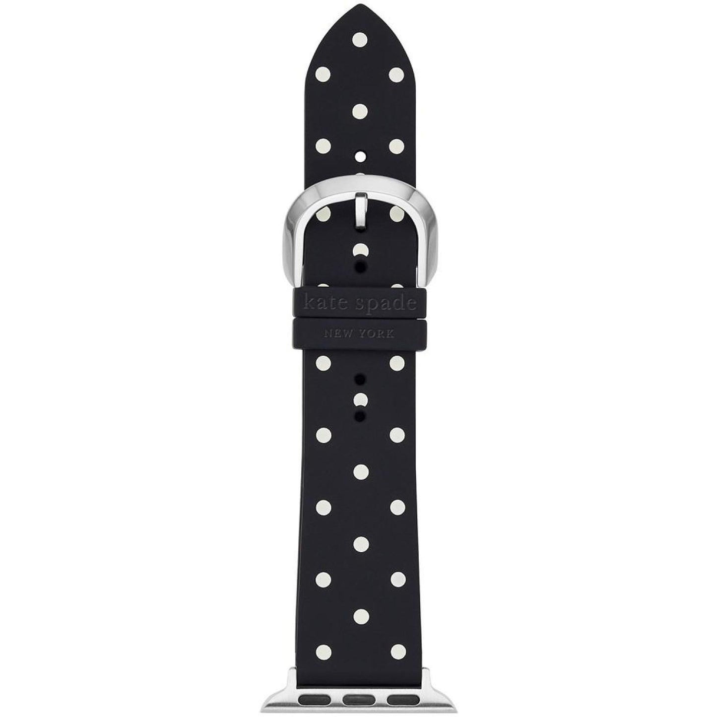 Black Polka Dot Silicone 38/40mm Band for Apple Watch®