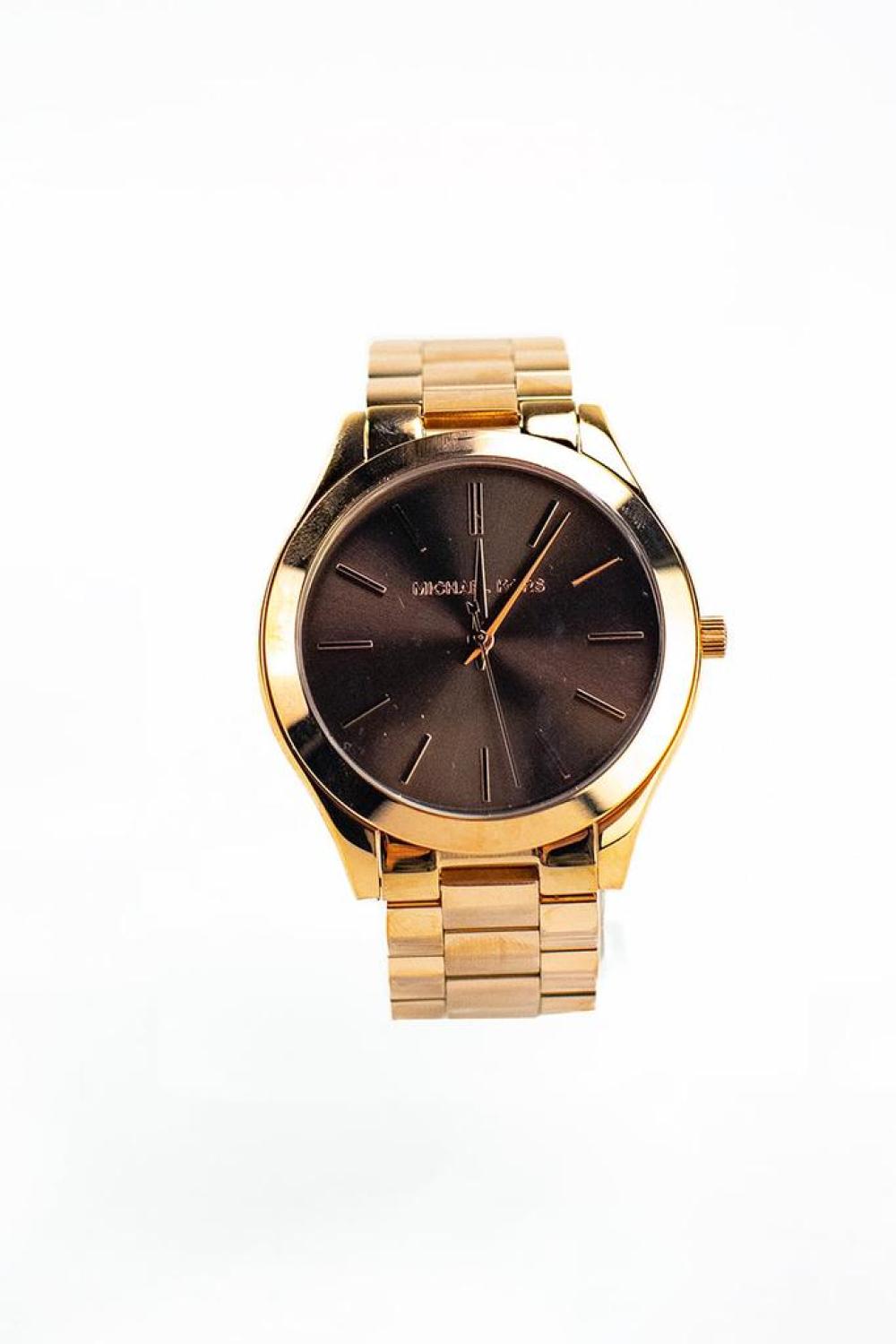 Michael Kors Runway  Toned Stainless Steel  Dial Wrist Watch Women's