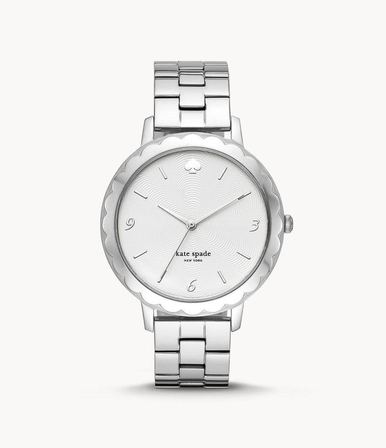 Kate Spade Women's Morningside Three-Hand, Silver-Tone Stainless Steel Watch