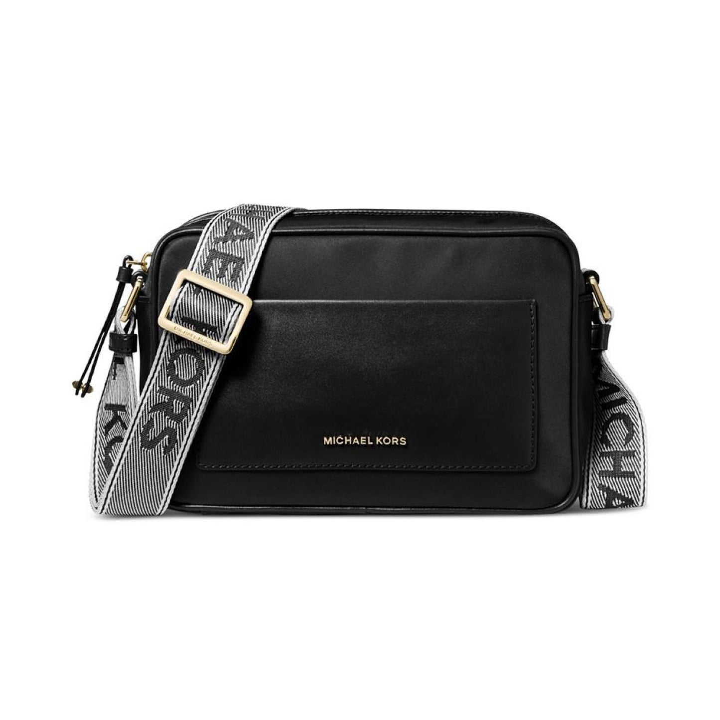 Logo Small Nylon Crossbody with Webbing Strap