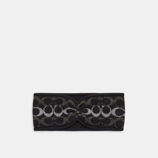 Coach Outlet Signature Metallic Knit Headband