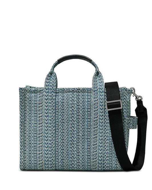 The Washed Monogram Denim Medium Tote Bag