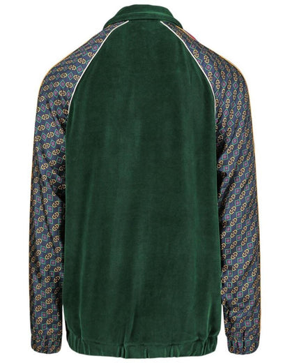 Gucci Zip Over Silk-Trim Jacket