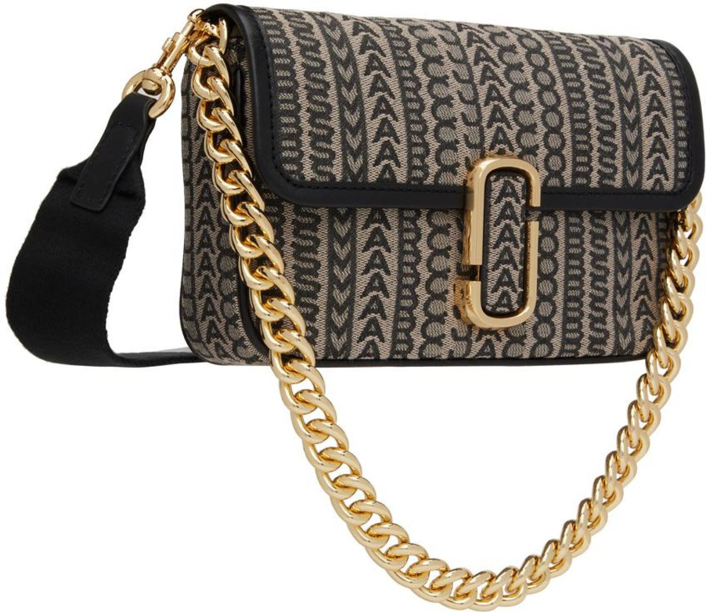 Beige & Black 'The Monogram J Marc' Shoulder Bag