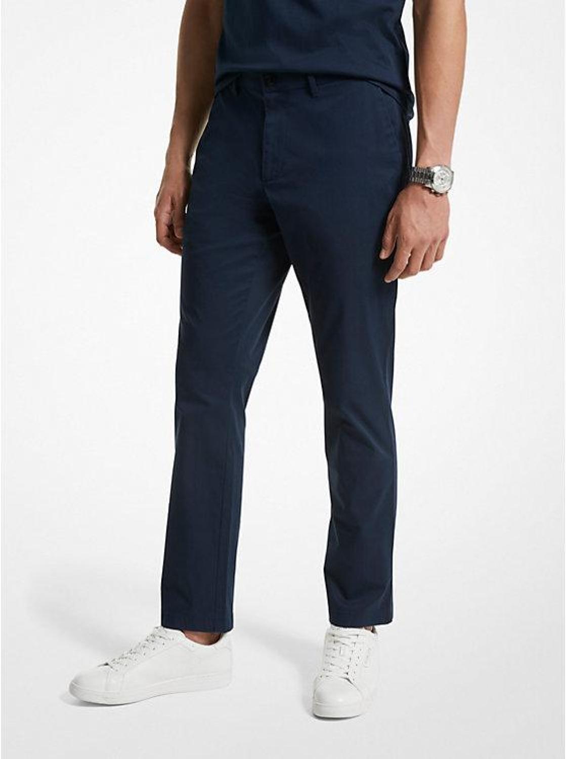 Slim-Fit Cotton Blend Chino Pants