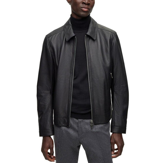 Men's Two-Way Zip Leather Jacket