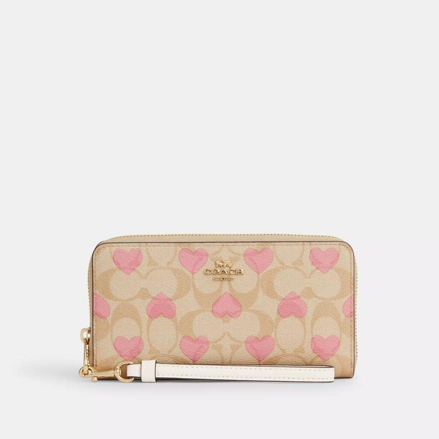 Coach heart best sale print purse