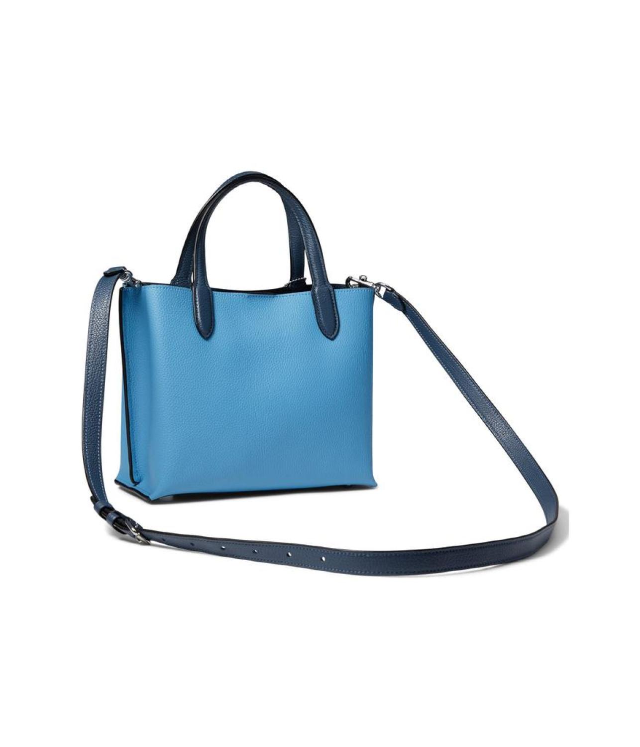 Color-Block Leather Willow Tote 24