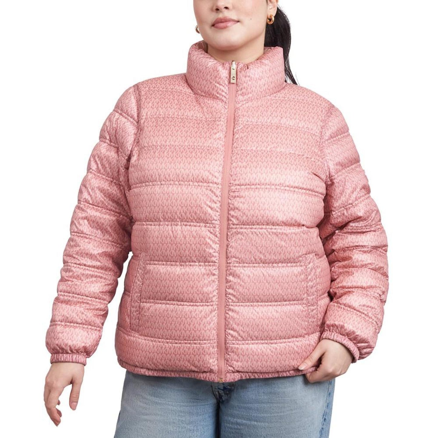 Women's Plus Size Reversible Shine Down Puffer Coat, Created for Macy's