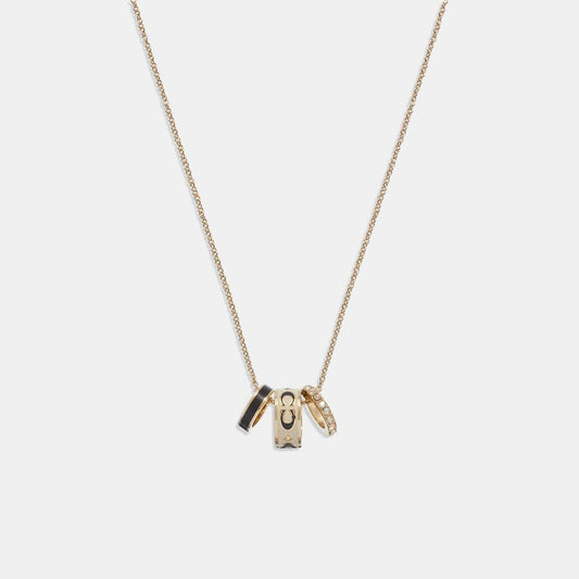 Coach Outlet Signature Enamel Rondell Necklace