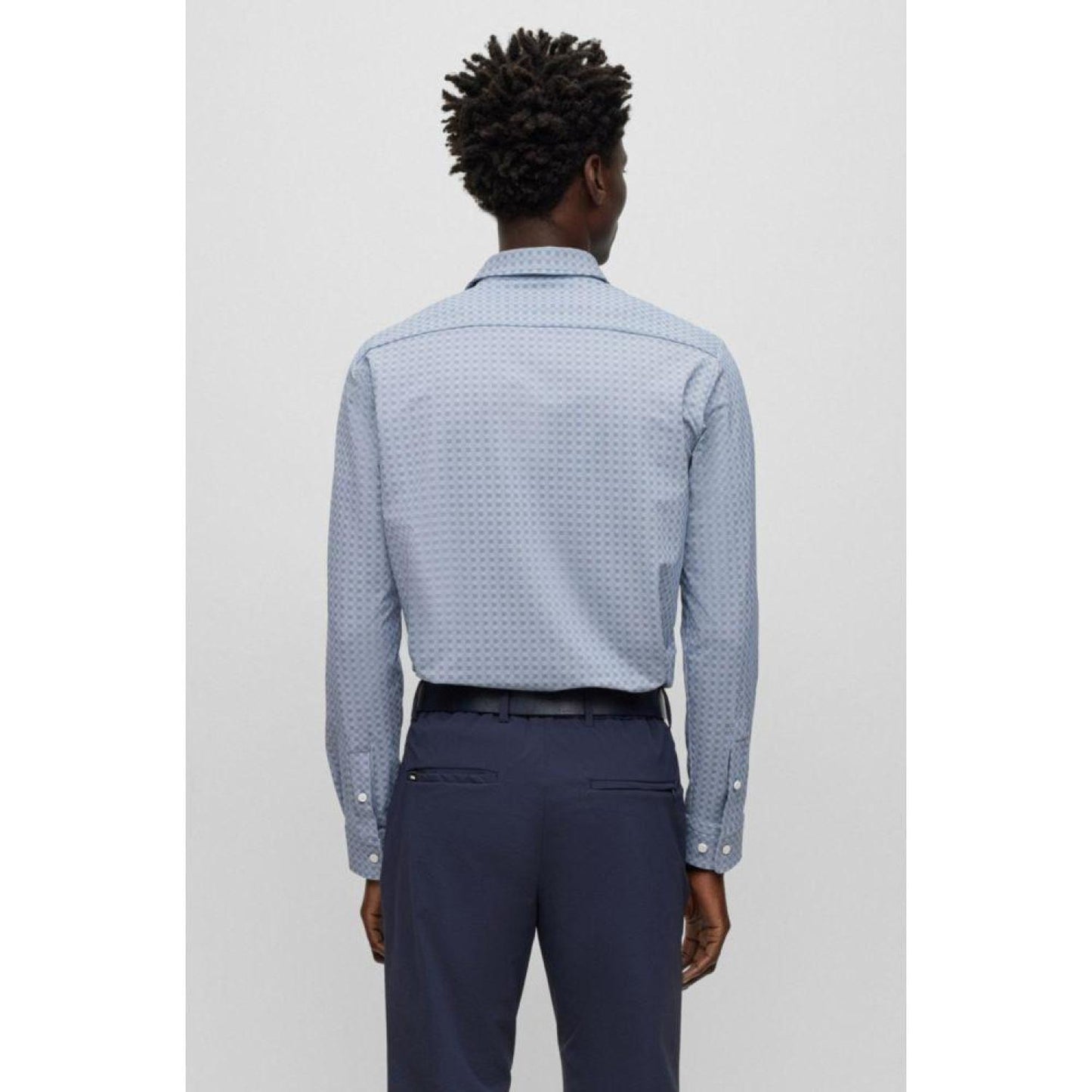 Slim-fit shirt in performance-stretch material