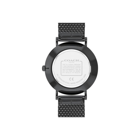 Women's Perry Black Stainless Steel Mesh Bracelet Watch