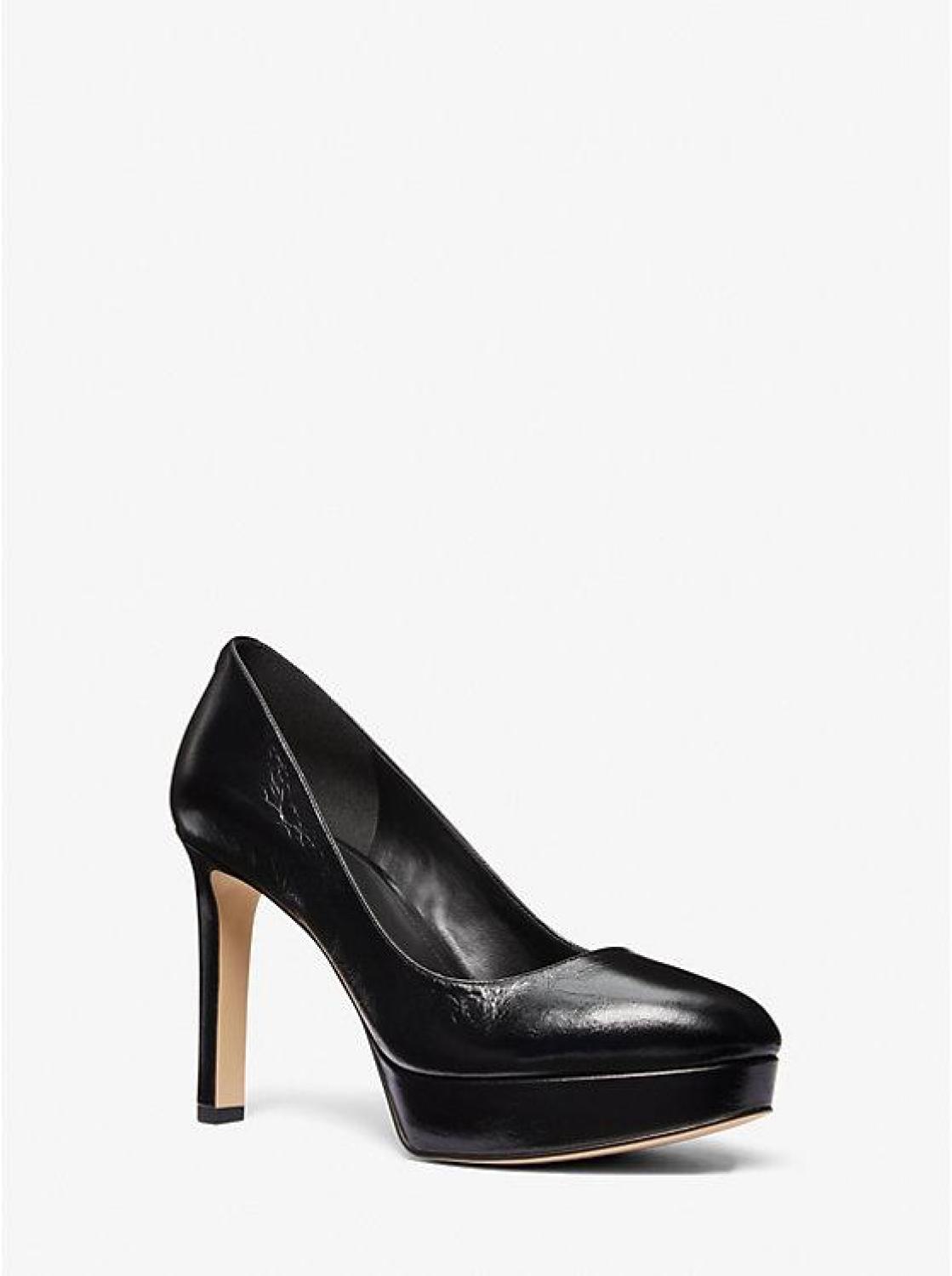 Chantal Crinkled Patent Leather Platform Pump