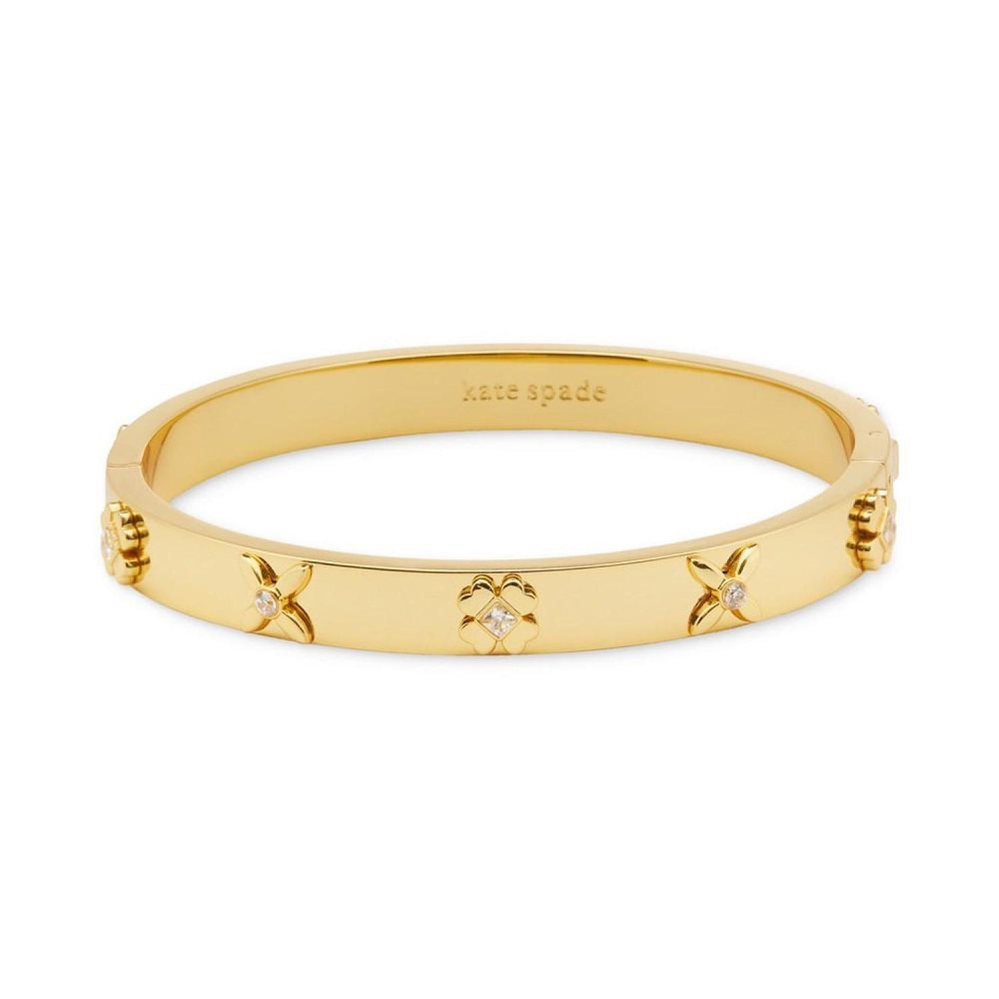 Gold-Tone Heritage Bloom Bangle Bracelet