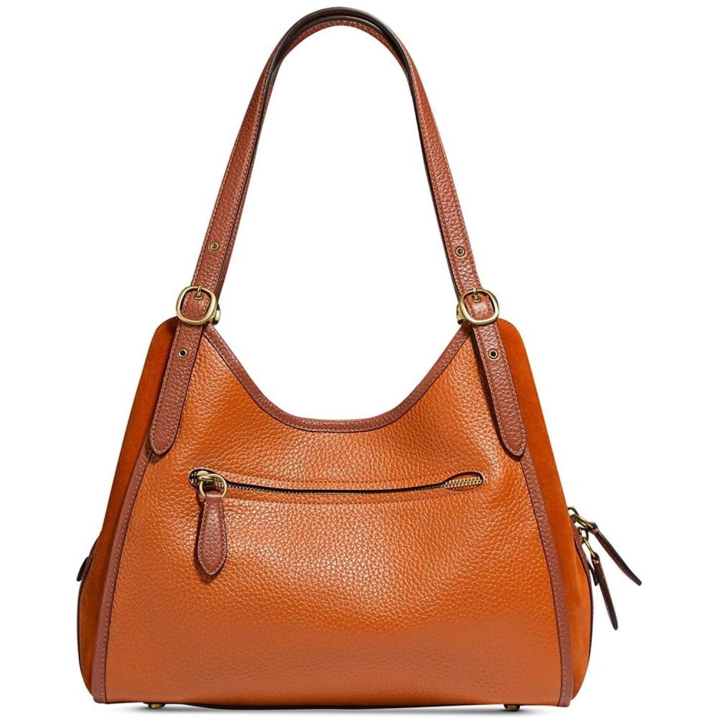 Lori Mixed Leather and Suede Shoulder Bag