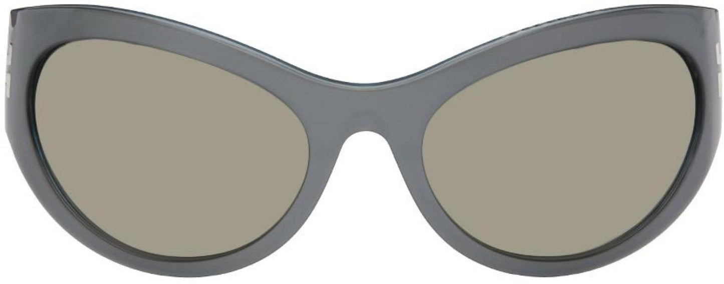 Gray 'The Icon' Wrapped Sunglasses