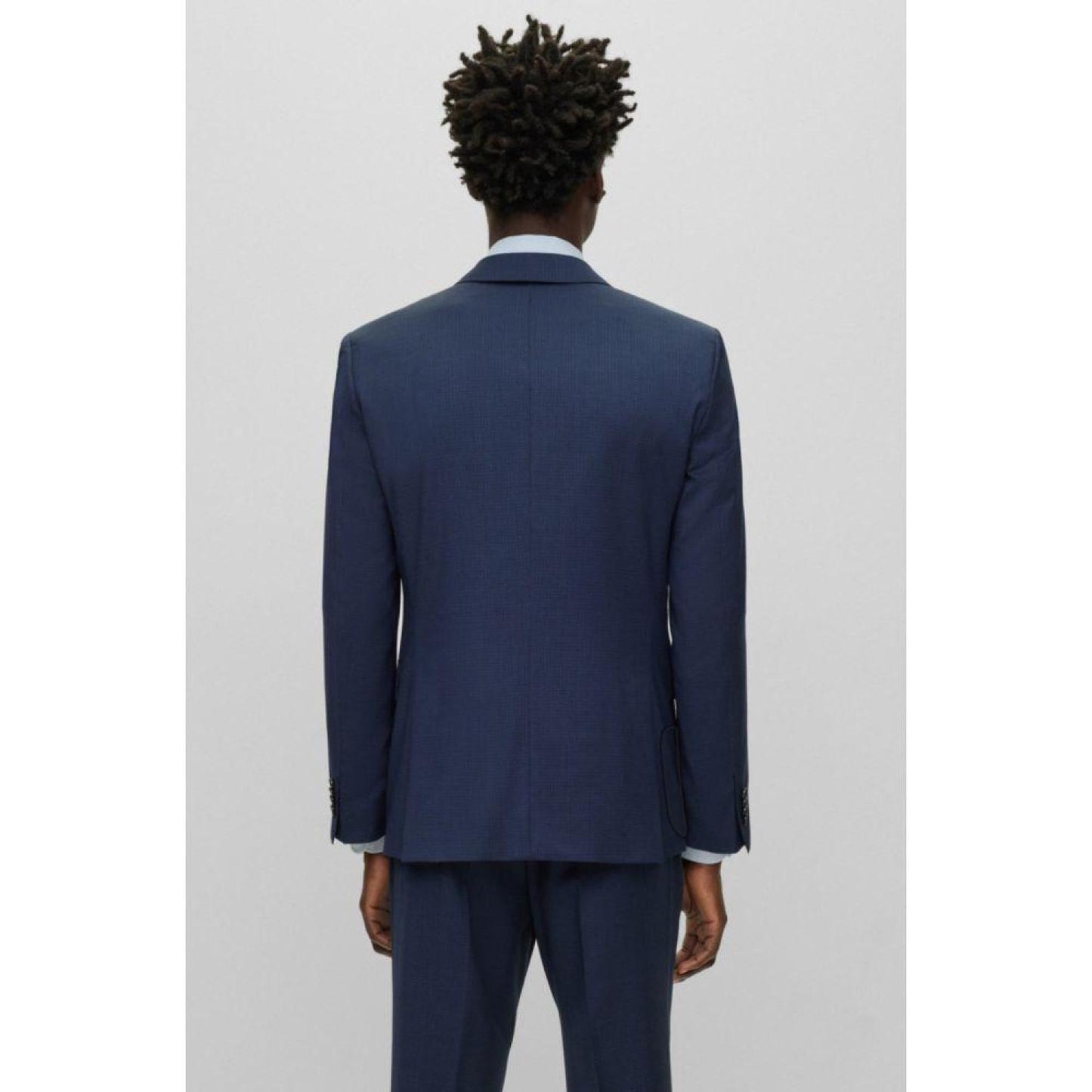 Slim-fit suit in houndstooth virgin wool