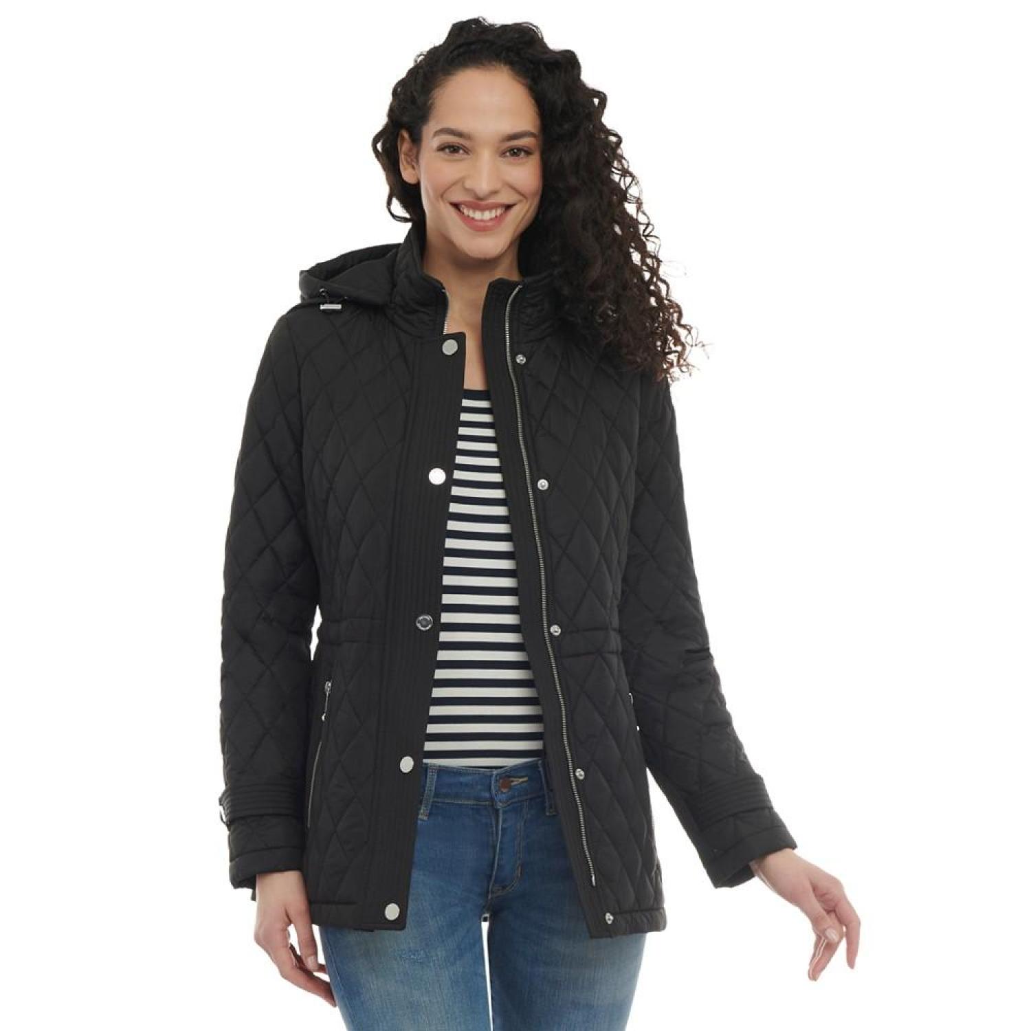 Michael kors hooded quilted anorak coat best sale