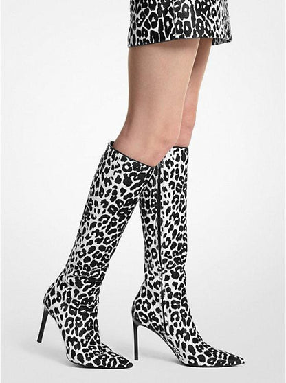 Tatjana Leopard Print Calf Hair Boots