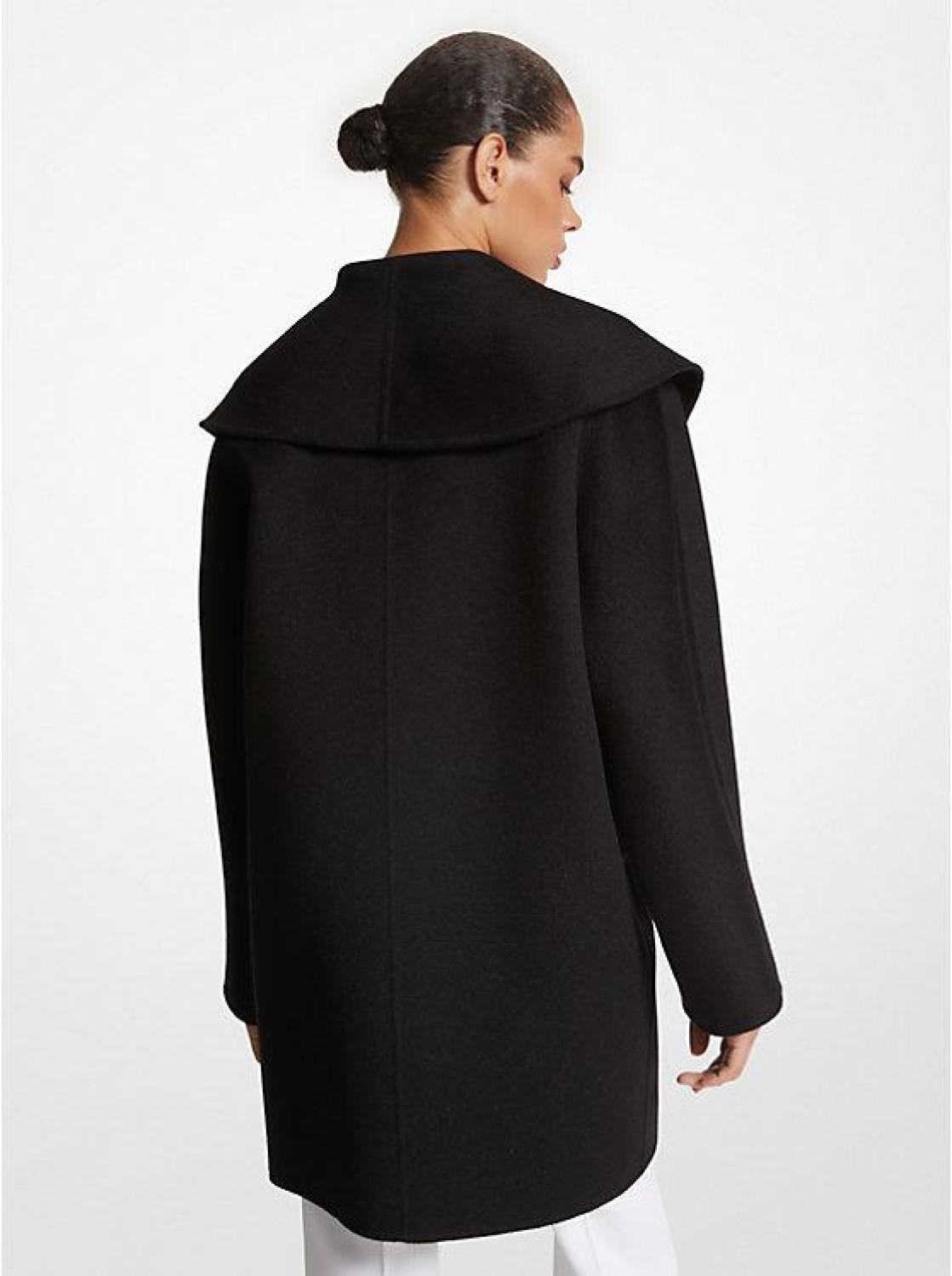 Double Faced Wool Melton Clutch Coat