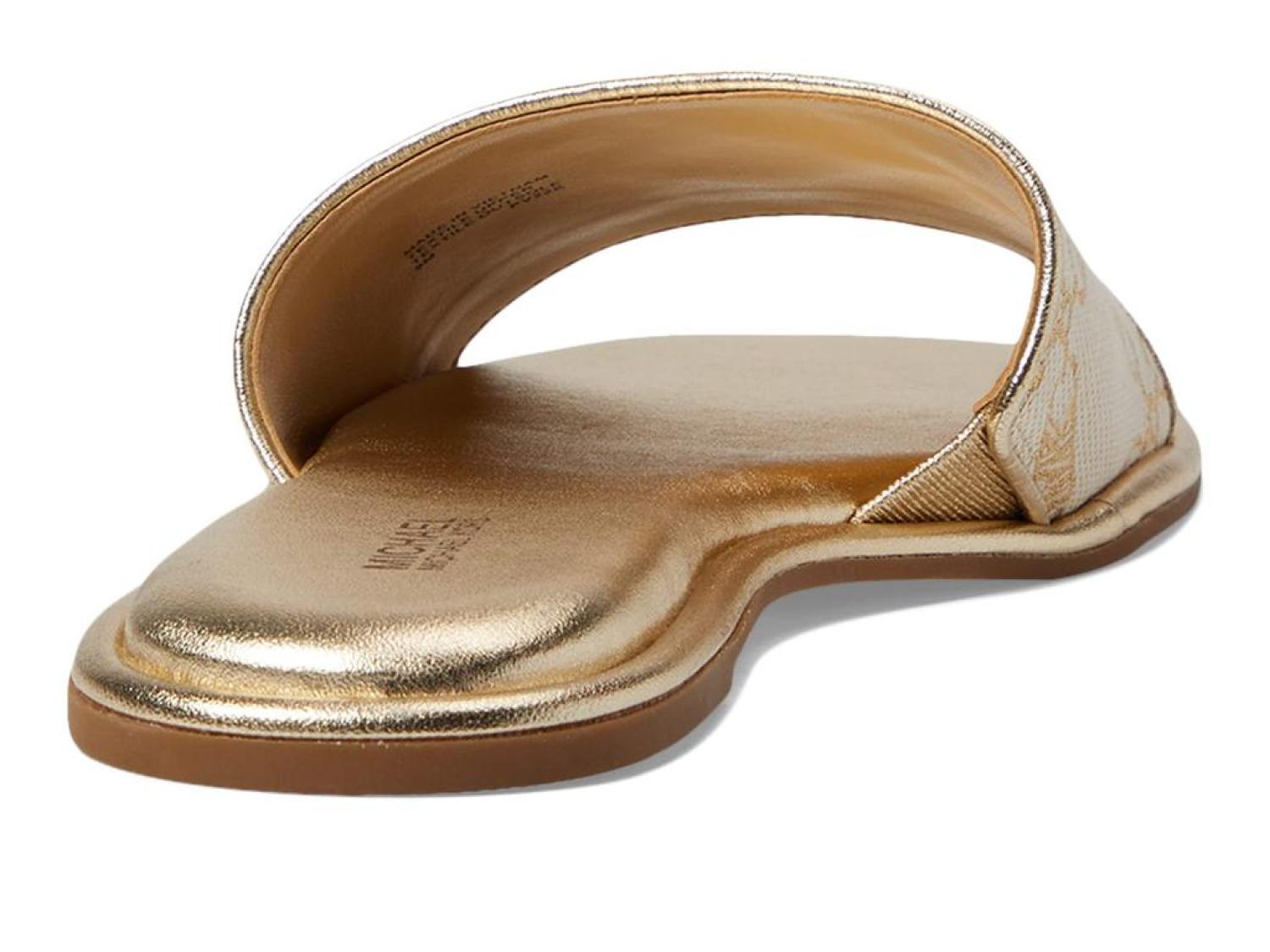 Michael kors shelly hot sale leather slide