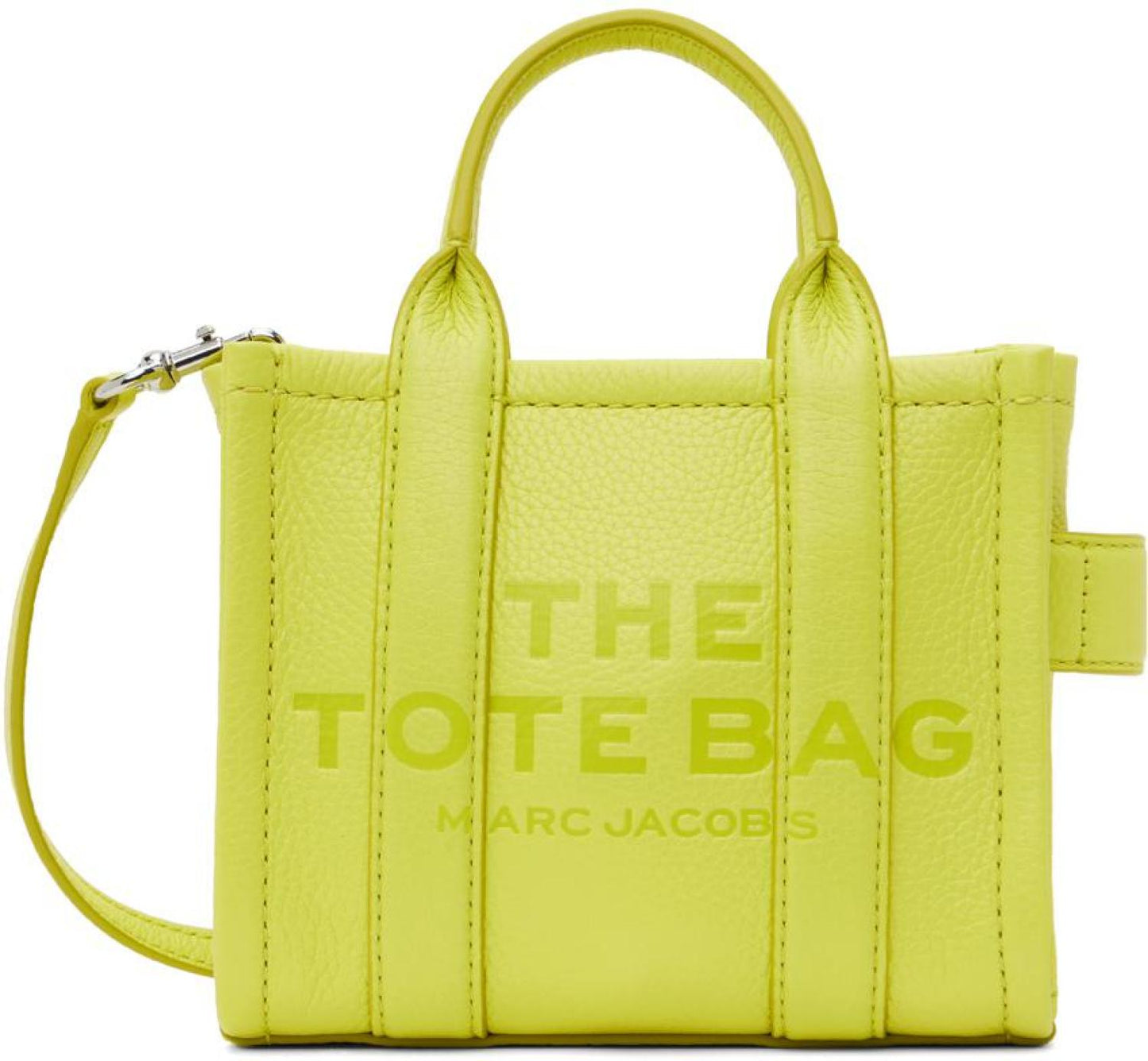 Yellow 'The Leather Mini Tote Bag' Tote