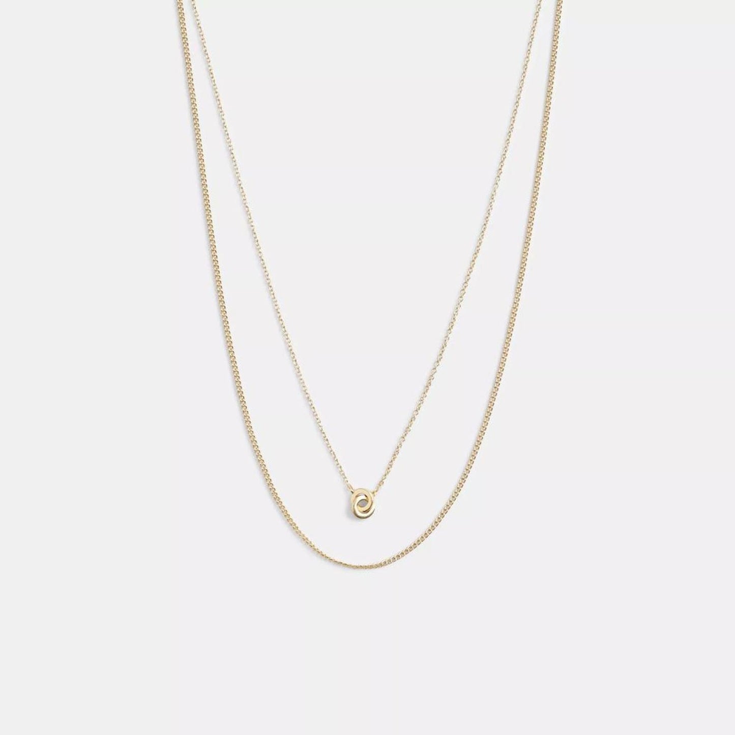 Coach Outlet Delicate Interlocking Layered Necklace