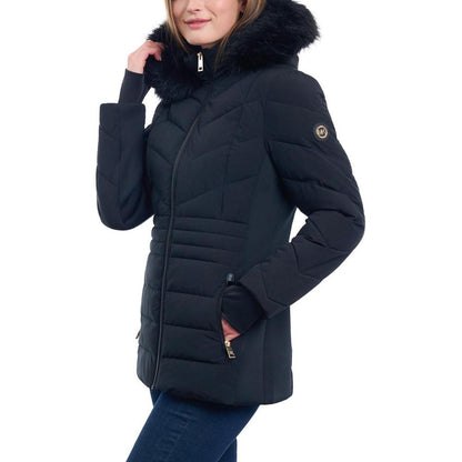 Women's Faux-Fur-Trim Hooded Puffer Coat, Created for Macy's