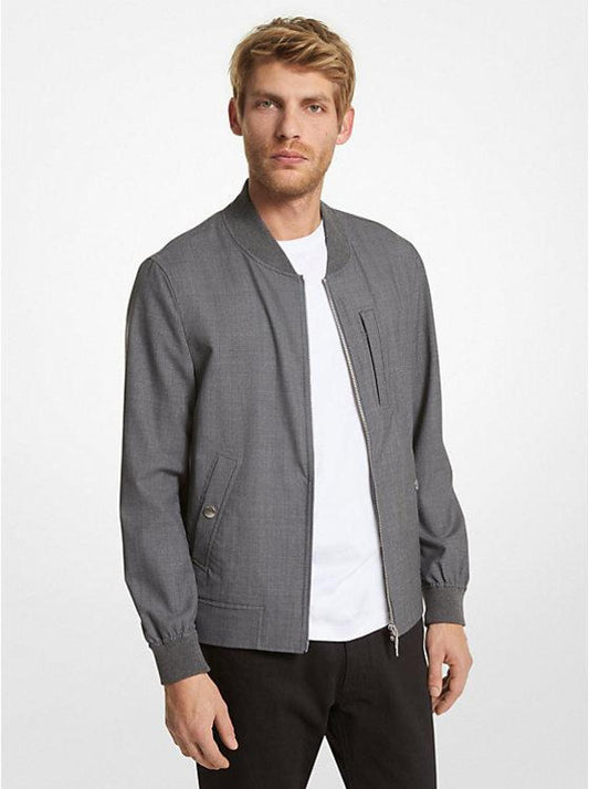 Stretch Wool Bomber Jacket