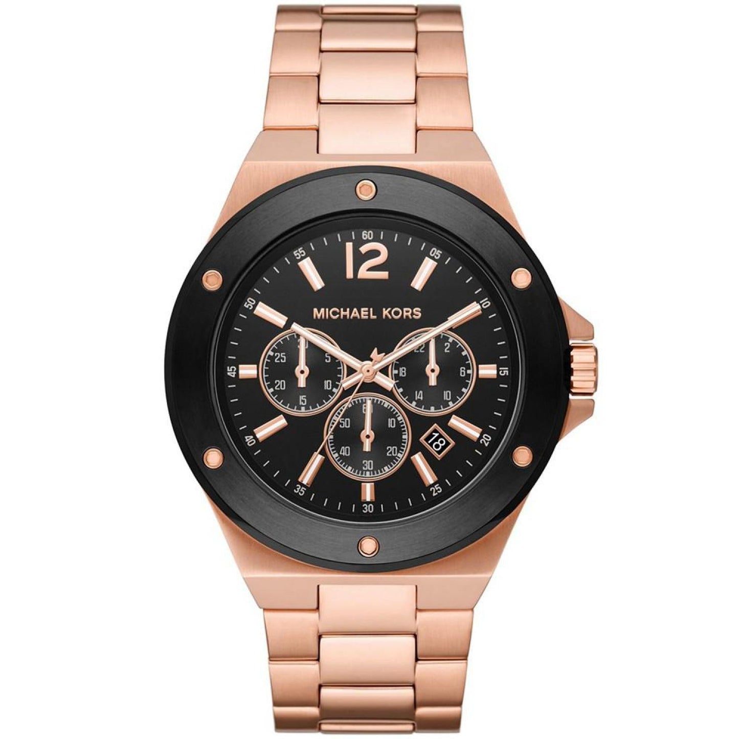 Men's Lennox Chronograph Rose Gold-Tone Stainless Steel Bracelet Watch