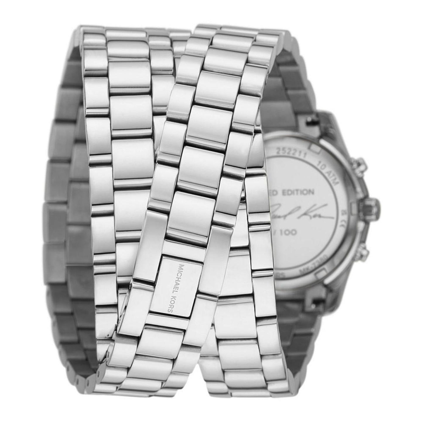 Women's Limited Edition Runway Chronograph Rhodium Plated Bracelet Watch, 33mm